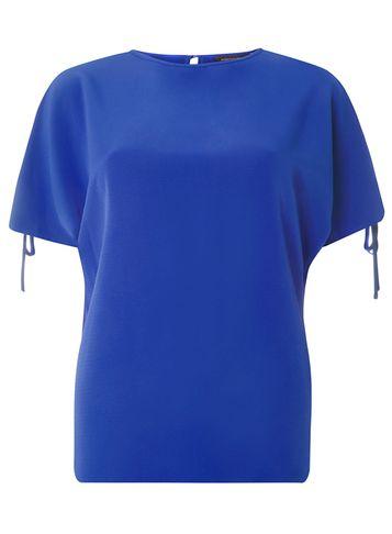 Dorothy Perkins Cobalt Tie Cold Shoulder Top