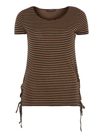 Dorothy Perkins Navy/tan Stripe Side Tie Tee