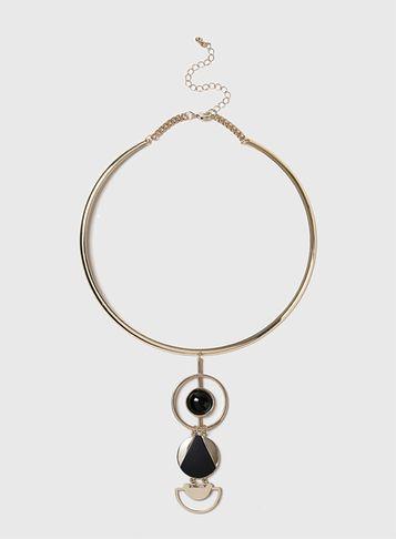 Dorothy Perkins Gold Geometic Shape Necklace