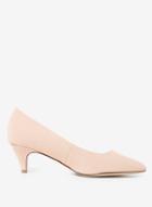 Dorothy Perkins Wide Fit Nude Microfibre Darcie Court Shoes