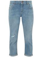 Dorothy Perkins Petite Blue Corey Cropped Boyfriend Jeans