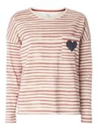 Dorothy Perkins *only Red And White Stripe Heart Pocket Sweatshirt