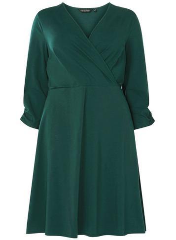 Dorothy Perkins *dp Curve Green Jersey Wrap Dress