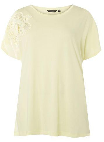 Dorothy Perkins Dp Curve Lemon Floral Applique T-shirt