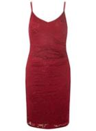 Dorothy Perkins Wine Red Strappy Lace Bodycon Dress