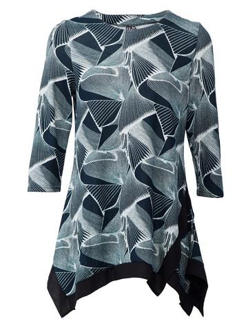 *izabel London Teal Abstract Print Top
