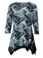 *izabel London Teal Abstract Print Top