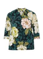 Dorothy Perkins *dp Curve Green Floral Pleat Top