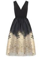 *little Mistress Black Jacquard Midi Dress