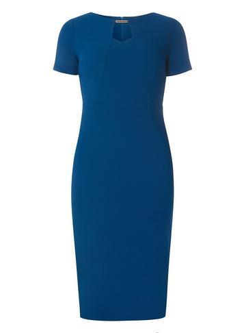 Dorothy Perkins Teal Bar Detail Pencil Dress