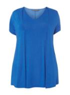 Dorothy Perkins Dp Curve Cobalt Pleat Front T-shirt