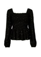 Dorothy Perkins Black Polka Dot Print Square Neck Top