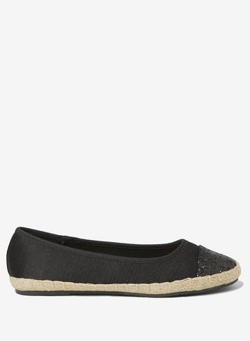 Dorothy Perkins Wide Fit Black 'carrie' Espadrilles