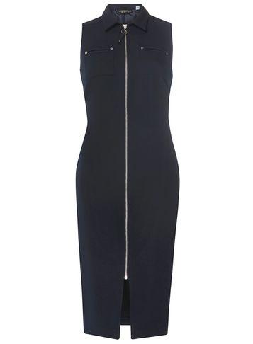 Dorothy Perkins *tall Navy Zip Dress