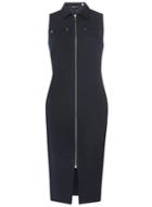 Dorothy Perkins *tall Navy Zip Dress