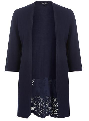 Dorothy Perkins Navy Broderie Back Cardigan