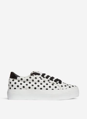 Dorothy Perkins White Spot Print Inka Trainers