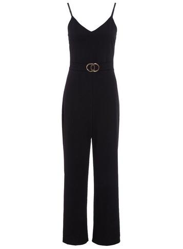 Dorothy Perkins *quiz Black V-neck Jumpsuit