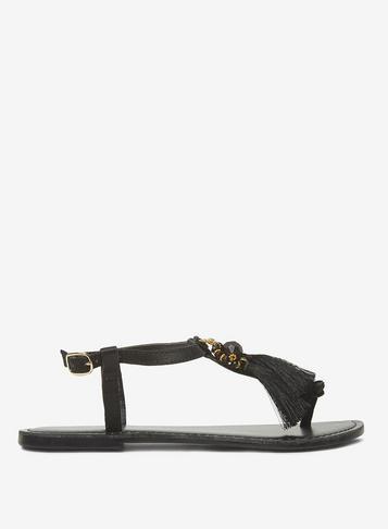 Dorothy Perkins Black 'marbella' Tassel Sandals