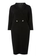 Dorothy Perkins *dp Curve Black Button Blazer Dress