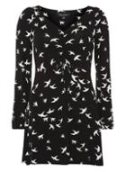 Dorothy Perkins Black Swallow Print Tea Dress