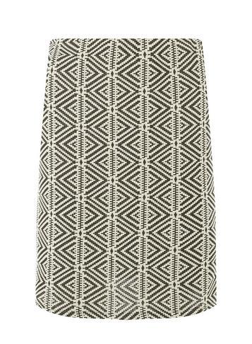 Dorothy Perkins Black And Ivory Zigzag Mini Skirt