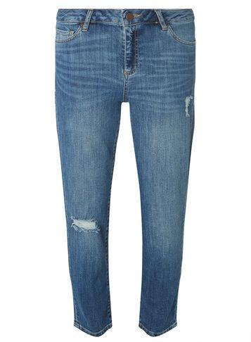 Dorothy Perkins Mid Wash Taylor Cigarette Crop Jeans