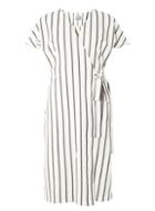 Dorothy Perkins *vero Moda White And Navy Stripe Wrap Dress