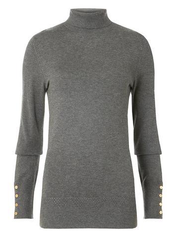 Dorothy Perkins *tall Grey Roll Neck Jumper