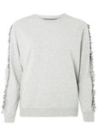 Dorothy Perkins Breast Cancer Care Grey Ruffle Sweat