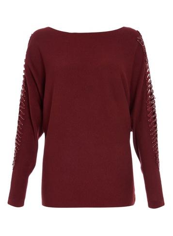 Dorothy Perkins *quiz Berry Batwing Lace Jumper