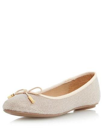 Dorothy Perkins *head Over Heels By Dune Harleen Elastic Bow Ballerina