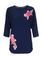 Dorothy Perkins *quiz Floral Embroidered Batwing Top
