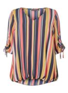 Dorothy Perkins Dp Curve Ruched Sleeve Top Ivo