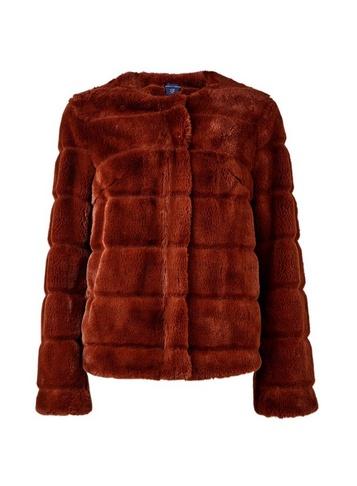 Dorothy Perkins Brown Short Faux Fur Jacket