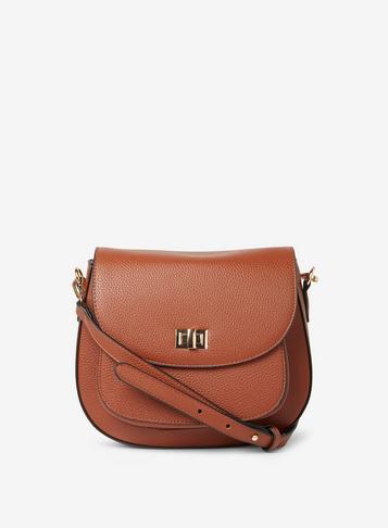 Dorothy Perkins Tan Pocket Front Saddle Crossbody Bag