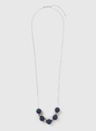 Dorothy Perkins Navy Long Ball Rope Necklace