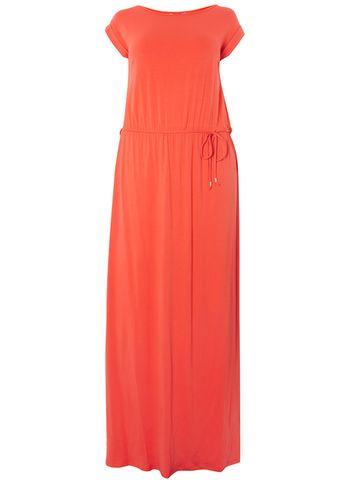 Dorothy Perkins Dp Curve Coral T-shirt Maxi Dress