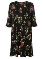 Dorothy Perkins *dp Curve Black Floral Print Jersey Tea Dress
