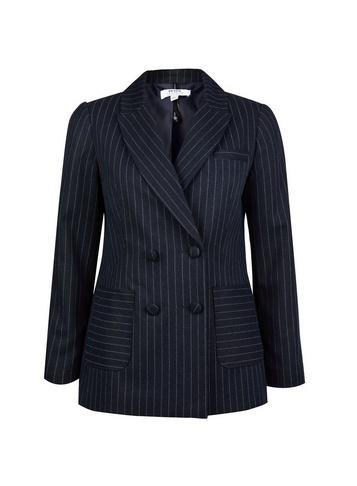 Dorothy Perkins Petite Navy Pinstriped Blazer