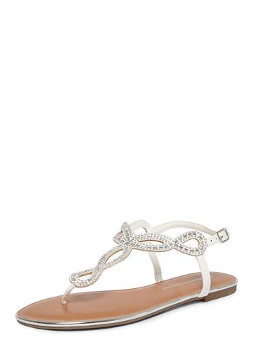 Dorothy Perkins White 'fiesta' Embellished Sandals