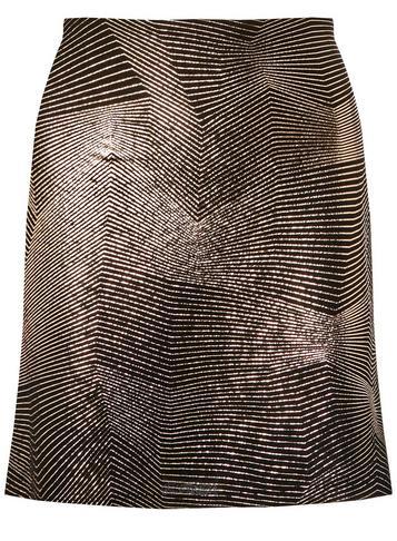 Dorothy Perkins Bronze Chevron Mini Skirt