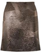 Dorothy Perkins Bronze Chevron Mini Skirt