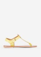 Dorothy Perkins Yellow Leather Joplin Toepost Sandals