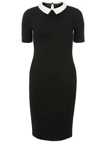 Dorothy Perkins Black Collar Bodycon Dress