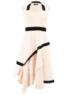 *feverfish Nude Asymmetric Midi Dress