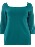 Dorothy Perkins *dp Curve Teal Square Neck Top