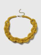 Dorothy Perkins Yellow Beaded Twist Necklace