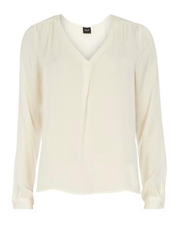 Dorothy Perkins * Vila White V Neck Blouse