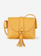 Dorothy Perkins Yellow Mini Tassel Cross Body Bag